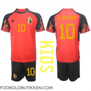 Belgien Eden Hazard #10 Hjemmebanetrøje Børn VM 2022 Kortærmet (+ Korte bukser)